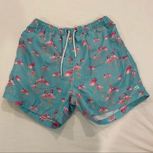 Flamingo Men’s Short Swim Trunks